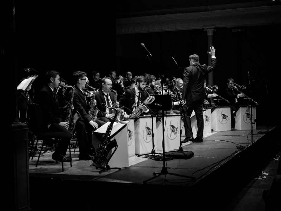 The Scottish National Jazz Orchestra plays at the Glasgow Royal Concert Hall