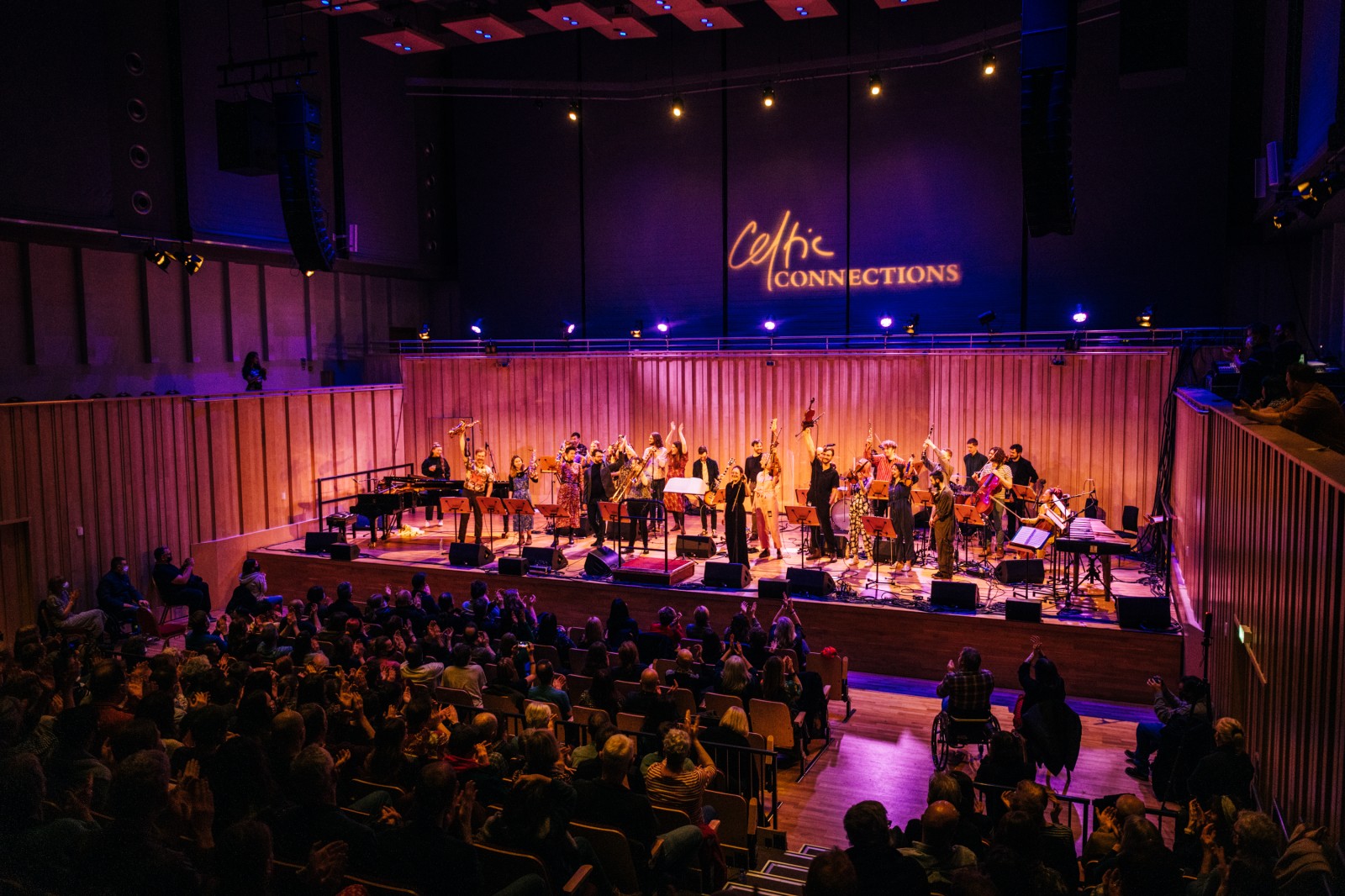 Tinderbox Collective and Kathryn Joseph at the New Auditorium in Glasgow Royal Concert Hall for Celtic Connections 2022.  Photo: Gaelle Beri