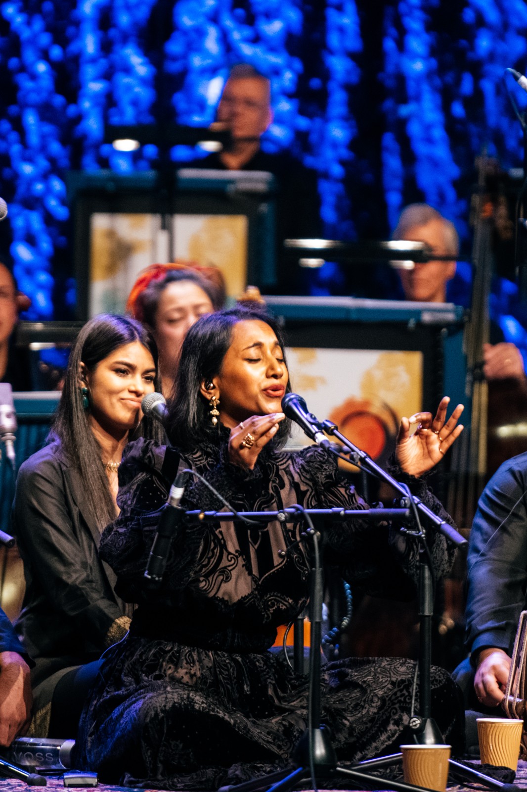 Orchestral Qawwali Project & Scottish Chamber Orchestra at the Glasgow Royal Concert Hall for Celtic Connections 2022.  Photo: Gaelle Beri