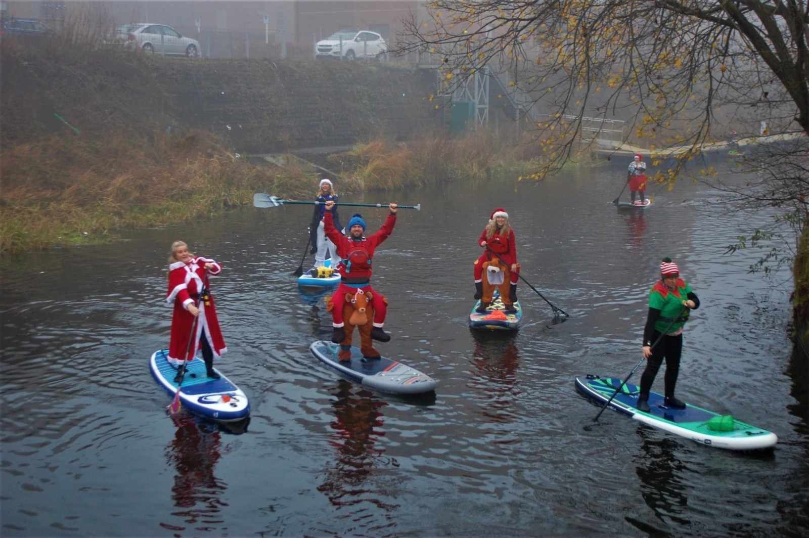 Water spectacle. Photo: Matthew Hurding / Glasgow Paddleboard Co