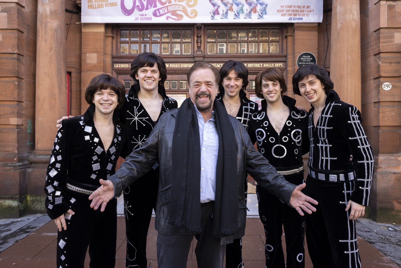 WORLD PREMIERE OF THE OSMONDS: A NEW MUSICALPicturedJay Osmond with the cast of The Osmonds : A New Musical at The King Theatre in Glasgow.THE OSMONDS: A New Musical with story by Jay Osmond tells the true story of the five brothers from Utah who were pushed into the spotlight as children and went on to create smash hits, decade after decade.  From their star residency on The Andy Williams Show from 1962 to 1969, to pop stars and ‘Osmondmania’ from 1971 to 1975, to the arrival of The Donny & Marie Show, a popular variety TV show, from 1976 to 1979, The Osmonds lived a remarkable life recording chart-topping albums, selling out vast arena concerts and making record-breaking TV shows - until one bad decision cost them everything. Photograph by Martin Shields Tel 07572 457000www.martinshields.com© Martin Shields