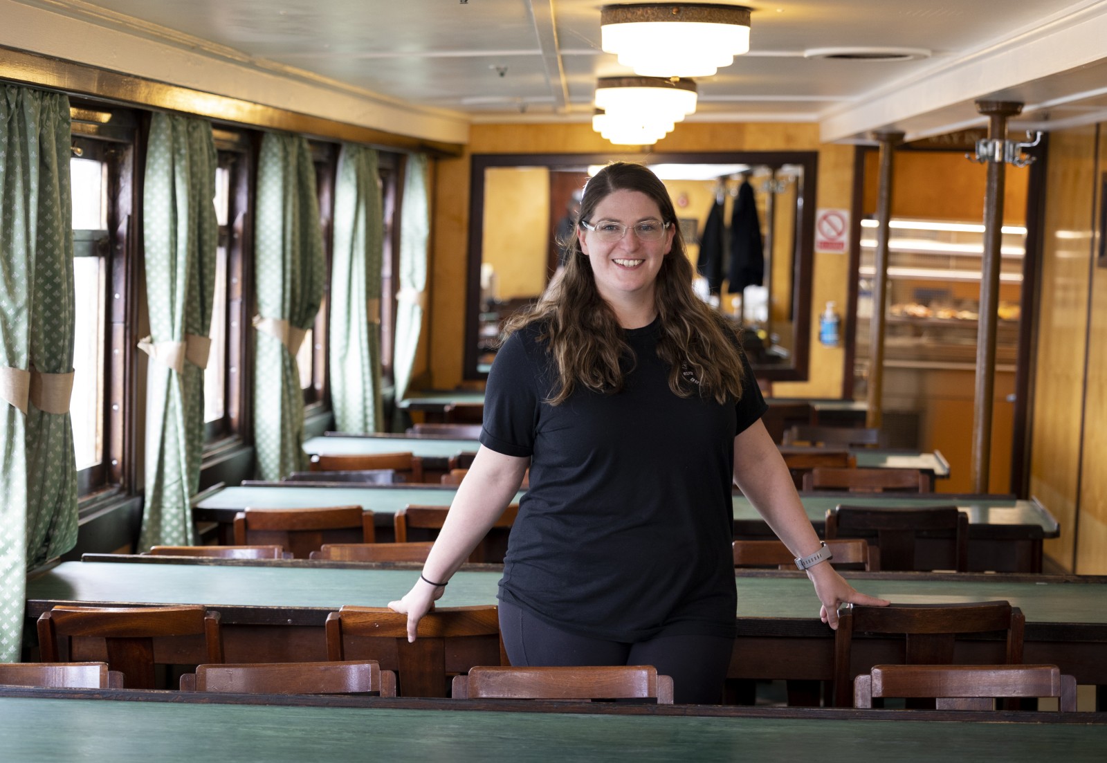 Chief steward Aoife Charles looks forward to her first season on PS Waverley. Photograph: Martin Shields