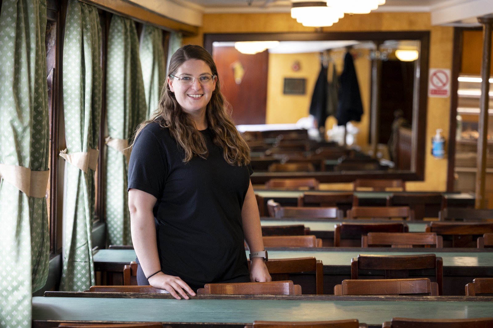 Chief steward Aoife Charles oversees the ship's dining quarters and bars. Photograph: Martin Shields