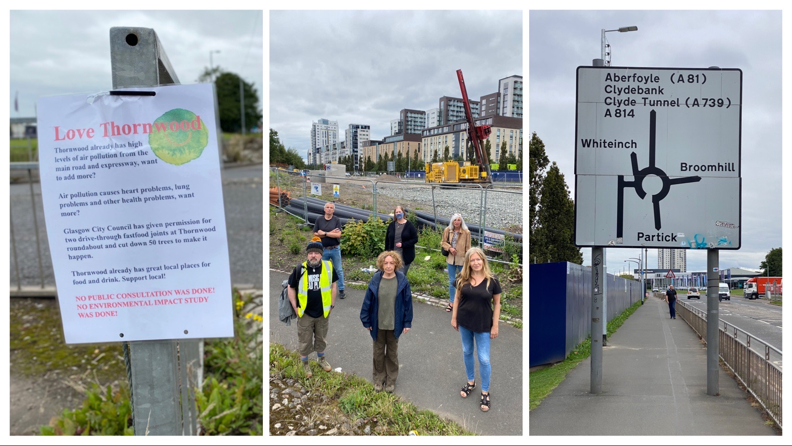 NEWS 'The Battle of Thornwood Roundabout' Glasgow West End Today