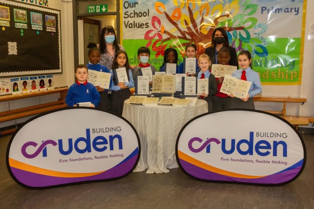 Cruden donated 300 copies of the book to the school.  Picture: Cruden Group / Project Scotland 