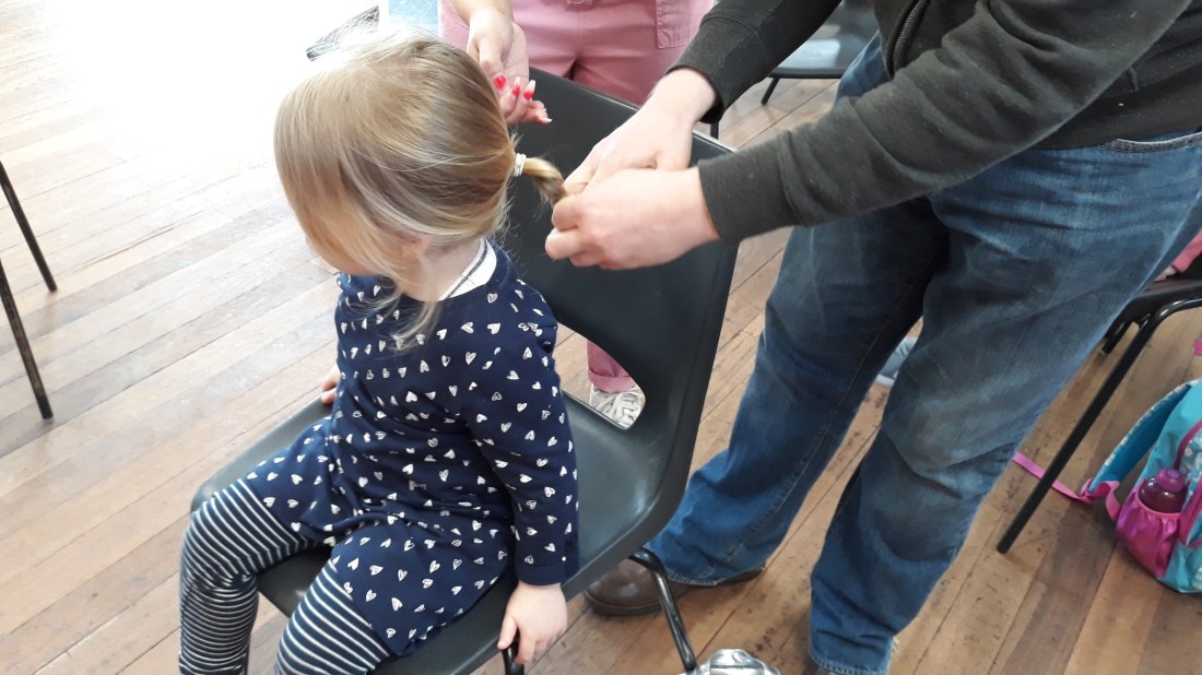 Dads learning how to look after their child's hair  Picture: Dads Rock