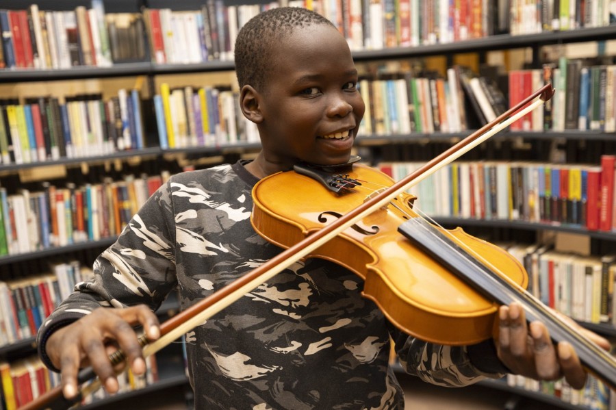 Violins, keyboards and guitars are among instruments available