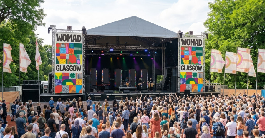 Kelvin Stage, main stage. Digital Visualisation / Glasgow Life
