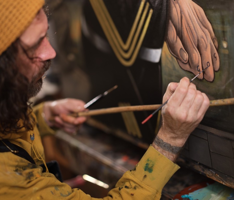 Ross Muir at work. Photo credit: Simon Murphy