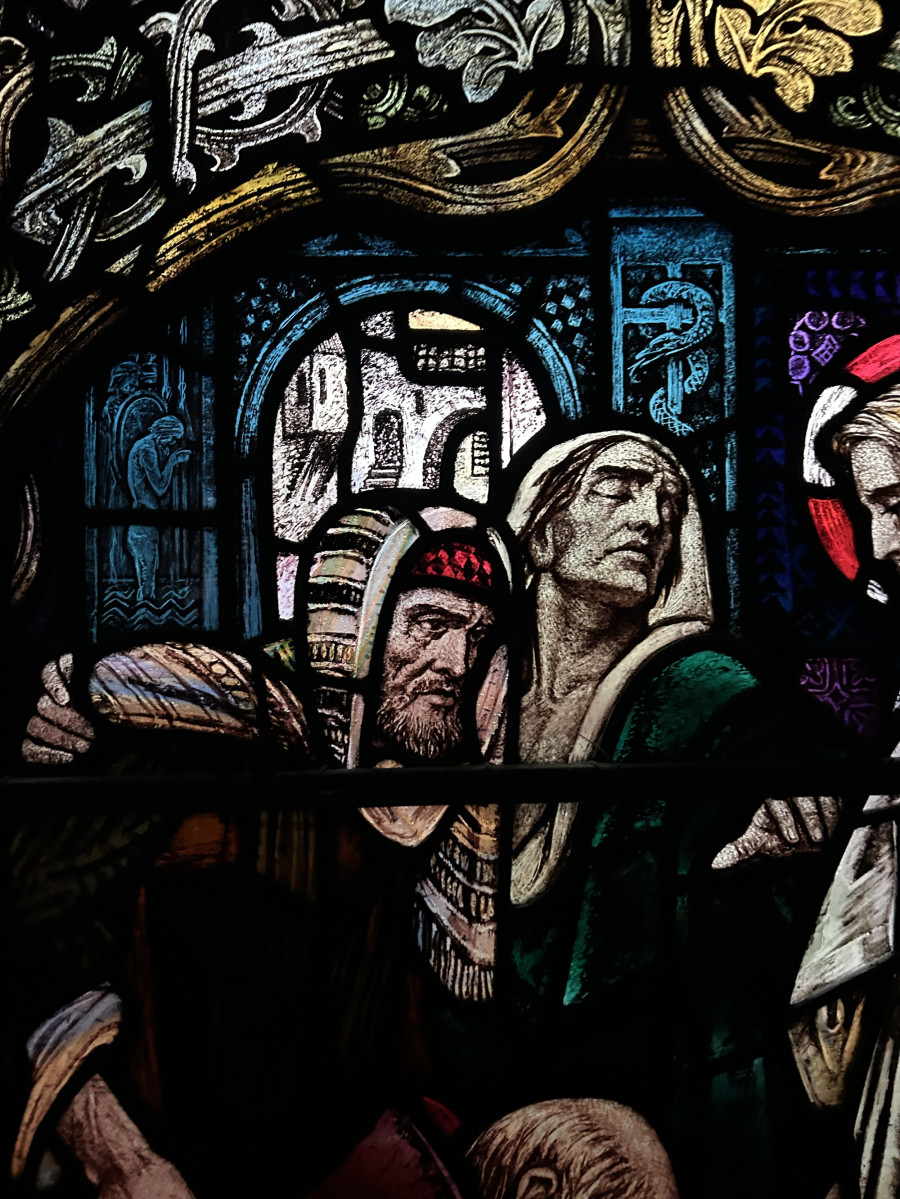 The trust has made extensive repairs to a 21 stained glass panels