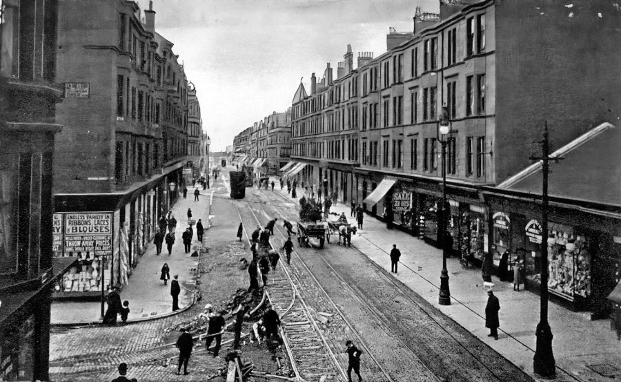 Partick and west along Dumbarton Road. Image supplied by Lewis Hutton