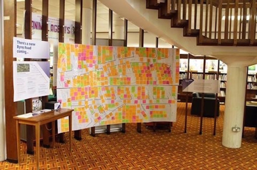  Display: an exhibition highlighting public views on Byres Road has been touring local libraries