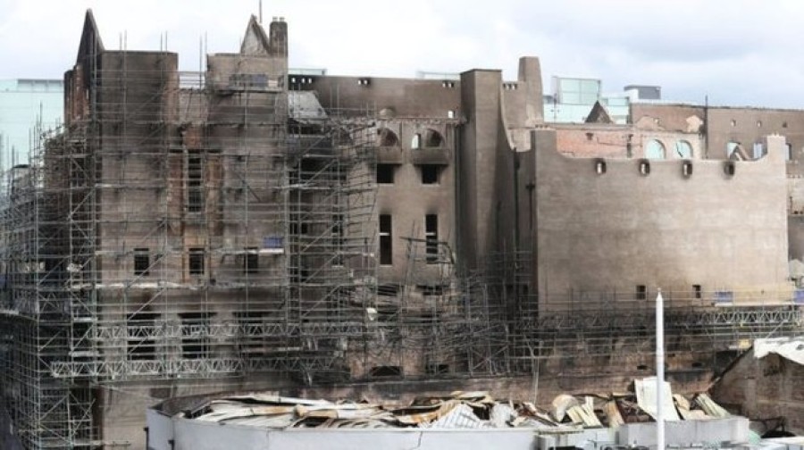  Glasgow School of Art after the fires. Photo: Paisley Scotland