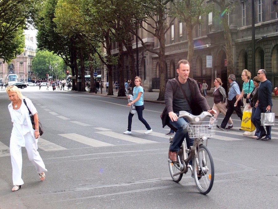  Killjoys: cyclists similar to this bloke in a totally different country seem like they just want to spoil the fun for everyone else. Photo: Nasa