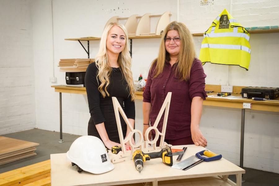  Helping hand: Louise Dunn, marketing manager, CALA Homes (West) with Shalinay Raghavan from Building Futures. Photo credit: Nick Ponty