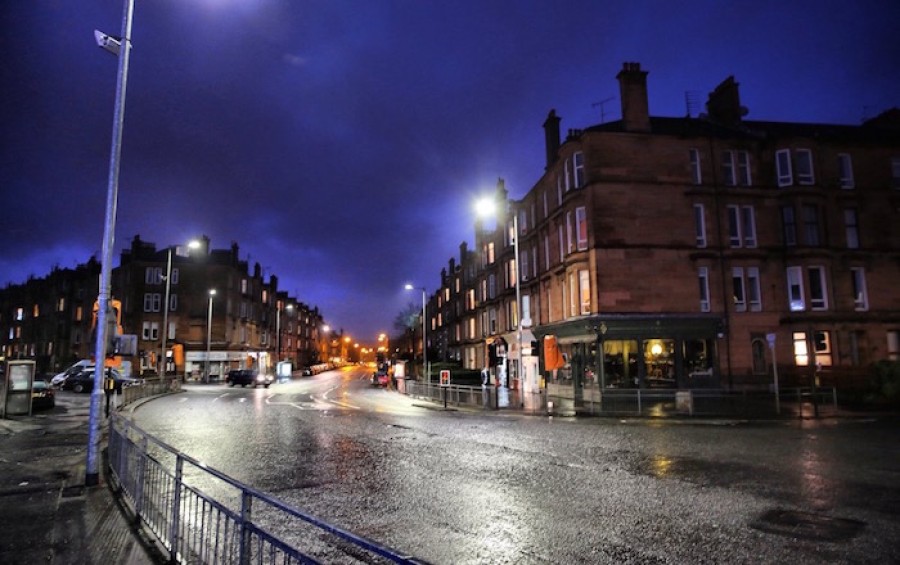  Nightime: Crow Road in Broomhill. Photo credit: Cameron Munro 