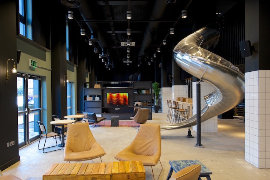  Features: true's £45m halls comes with its own helter skelter slide and rest area 