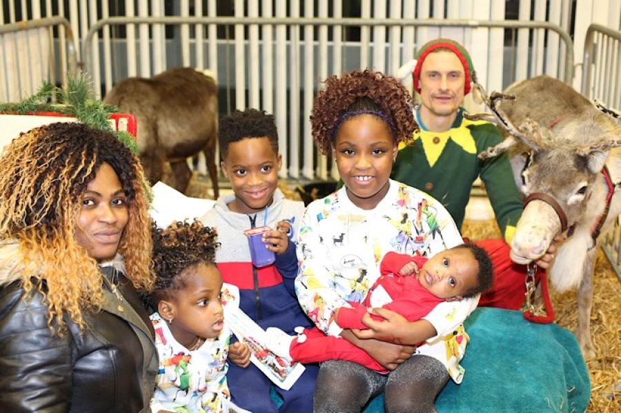  Family time: Pictured Joyce Osaretin with her childen Layla (eight), Elliot (six), Livia (four) and Ellis (2 months)
