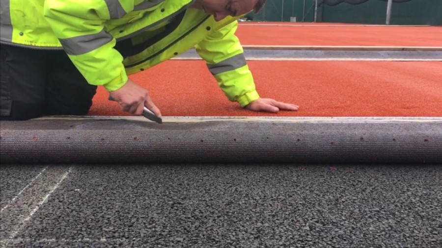  Fitted: The new surface is extremely tough and durable.