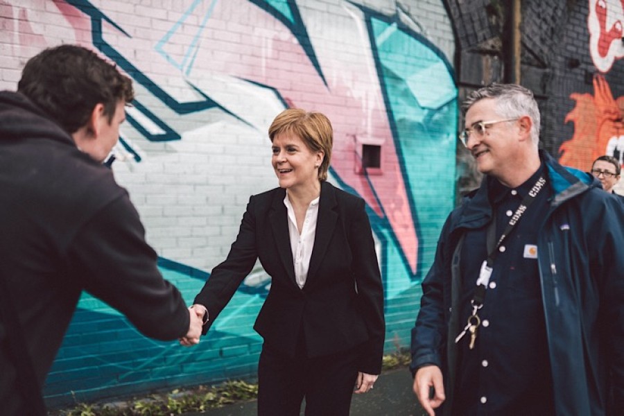 Nicola Sturgeon meets the artists behind the project