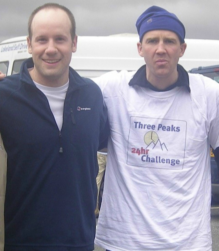  Matt Sinclair (left) and his friend Dr Vignir Helgason.
