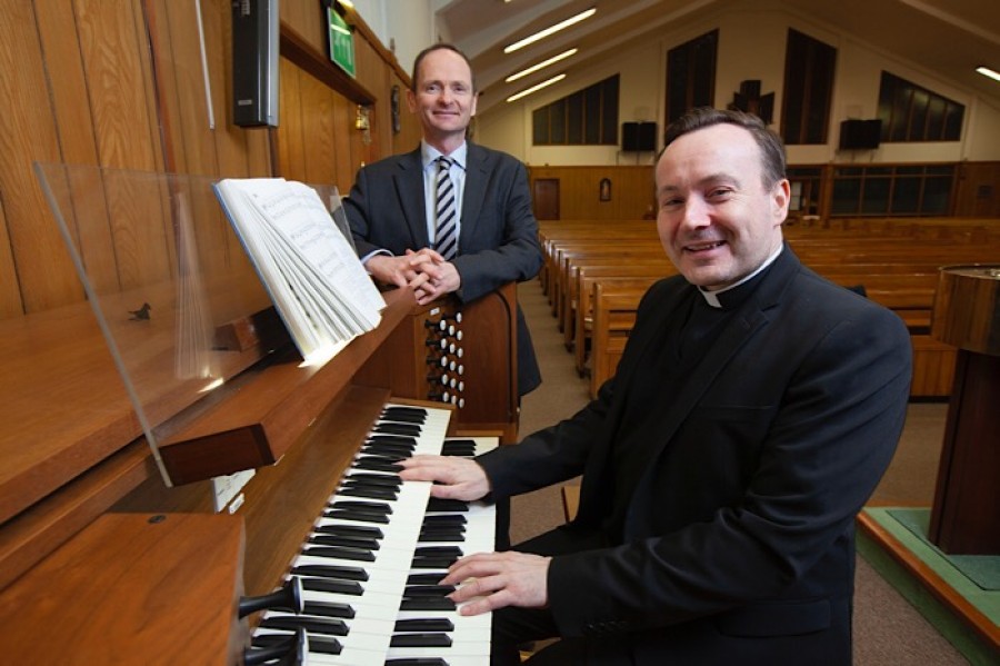  Harmony: David Sutherland, project director Jordanhill Park, with Father Nick Monaghan, parish priest at St Dominic’s 