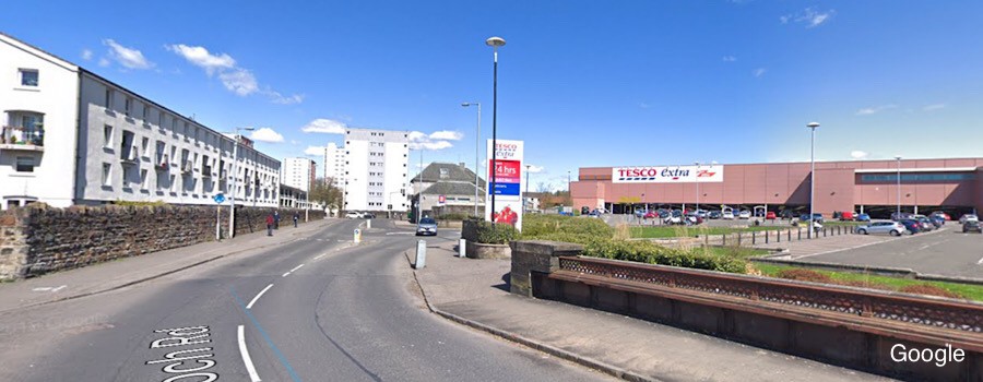  The girl was found wandering on Garrioch Road near the Tesco supermarket