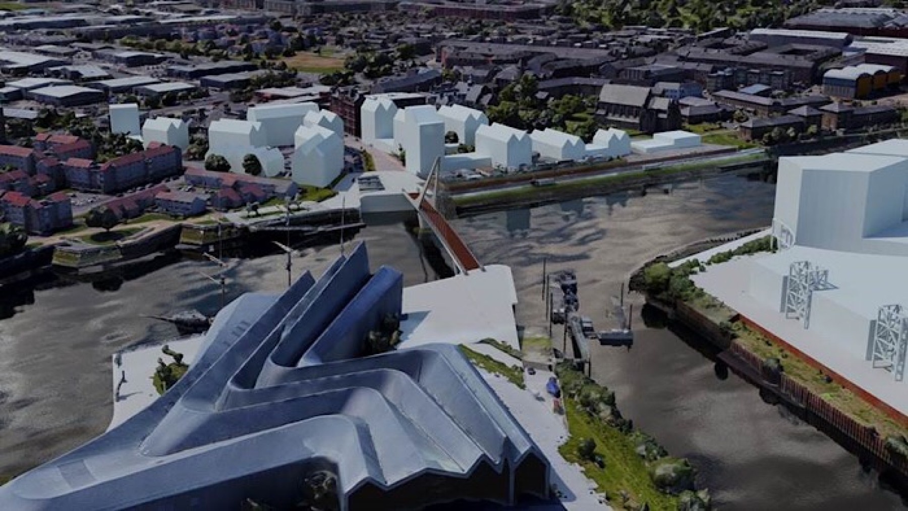 Revealed How the new PartickGovan footbridge over the River Clyde