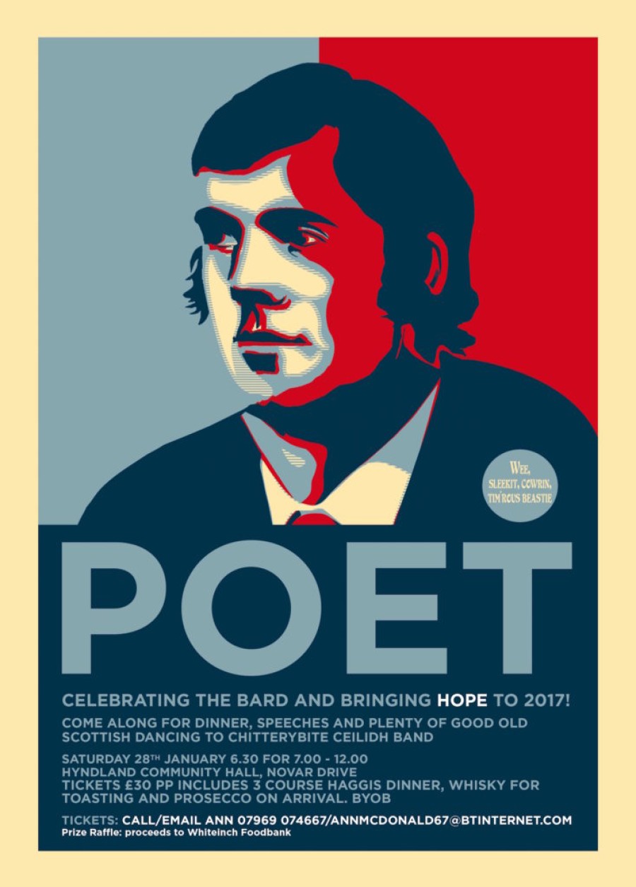  Event: Tickets are still available for the popular Hyndland Burns Supper.