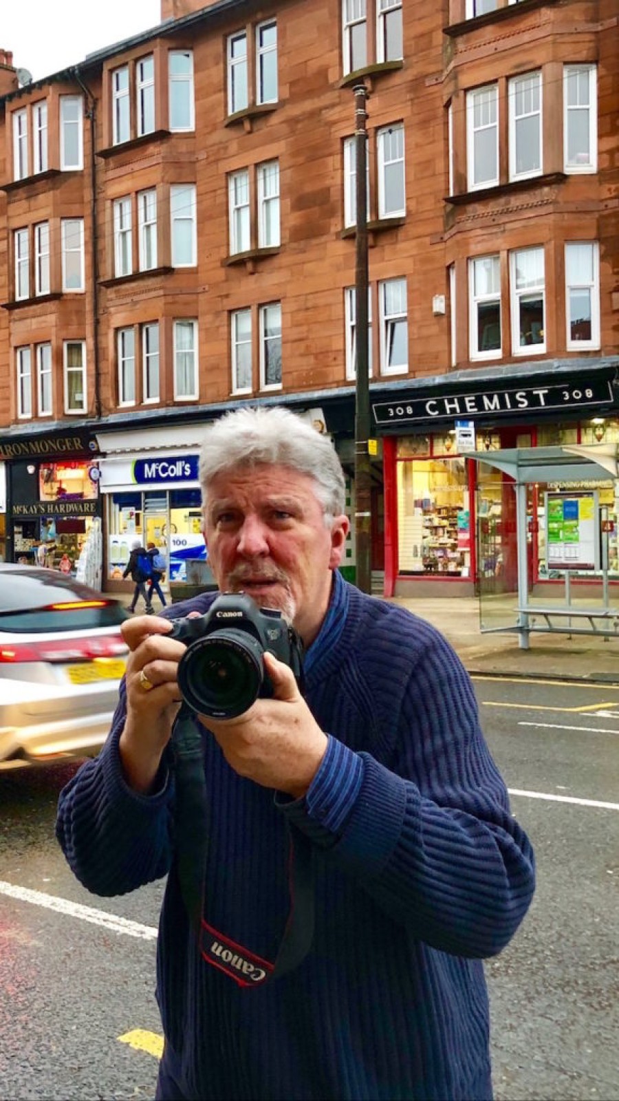  Man with a lens: Cameron Munro with his trusted Canon 5D