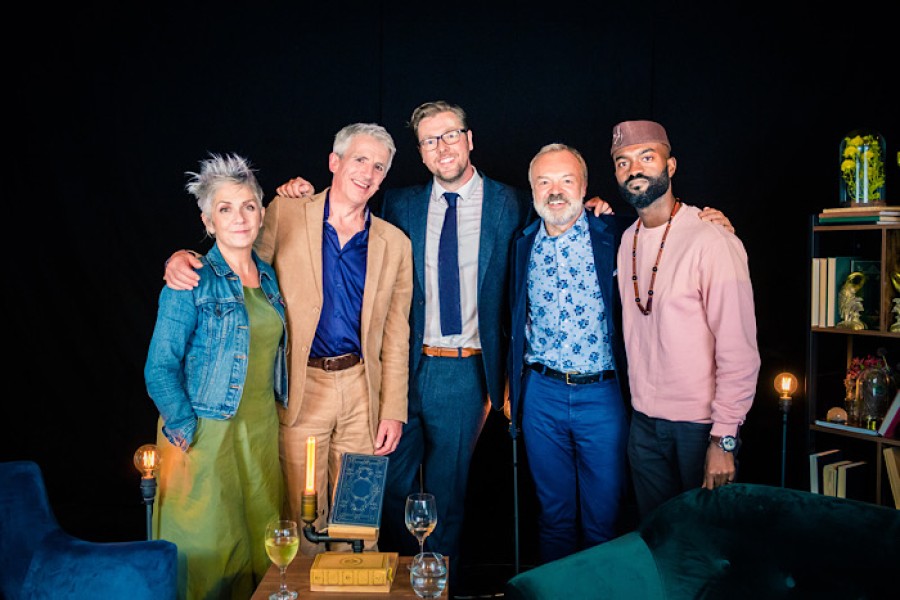  Damien Barr with this guests for the last in the series of The Big Scottish Book Club