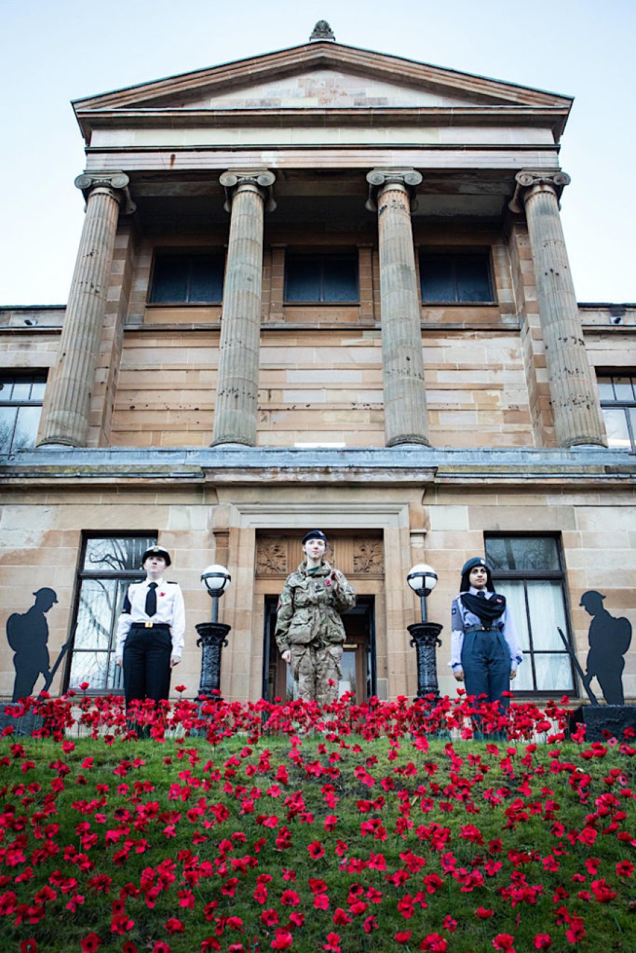 Poppy Graham (centre) with Amanda Reid (left) and Ushna Waseem (right).