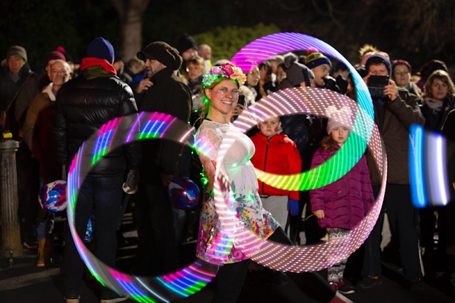  The spectacle lit up the West End. Photo credit: Martin Shields