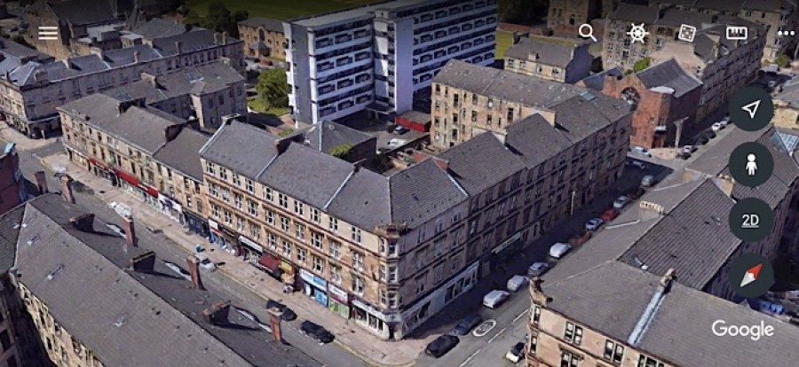  Houlihan's pharmacy is on the corner of Dumbarton Road and Gardner Street. Photo: Google Earth