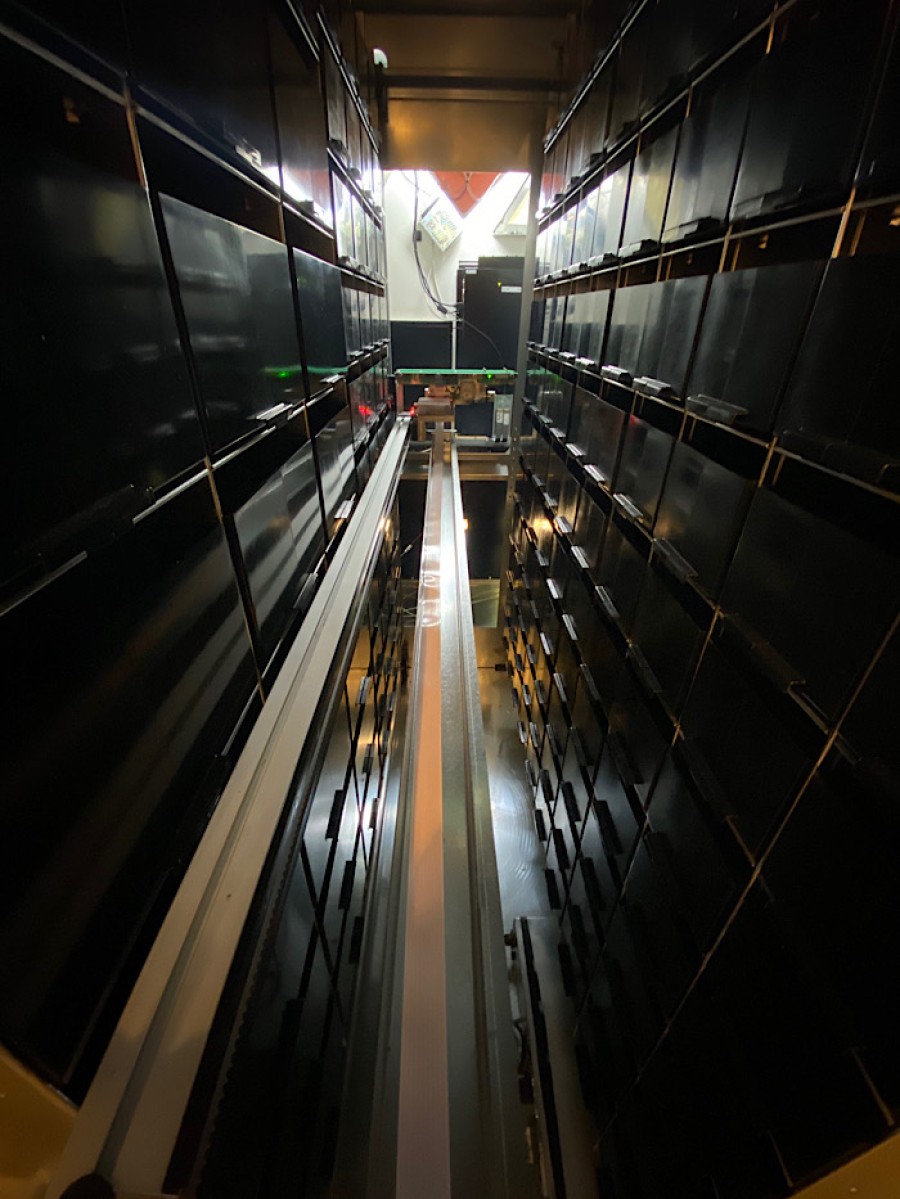  Inside the machine: the automated collection point can deliver 200 separate prescriptions.