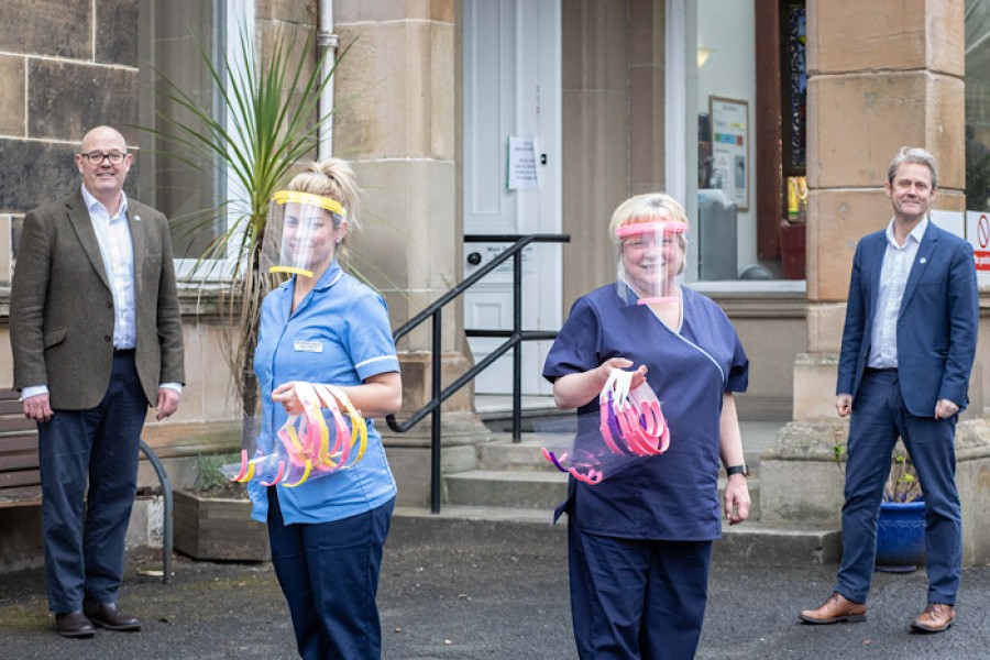  The visors are being delivered to NHS and healthcare staff.