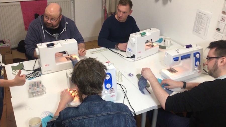  Group: some men just want to sew to repair clothes 