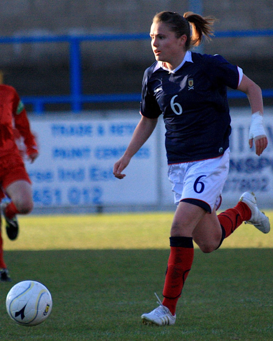  Joanne Love on the pitch. Photo: Wikipedia