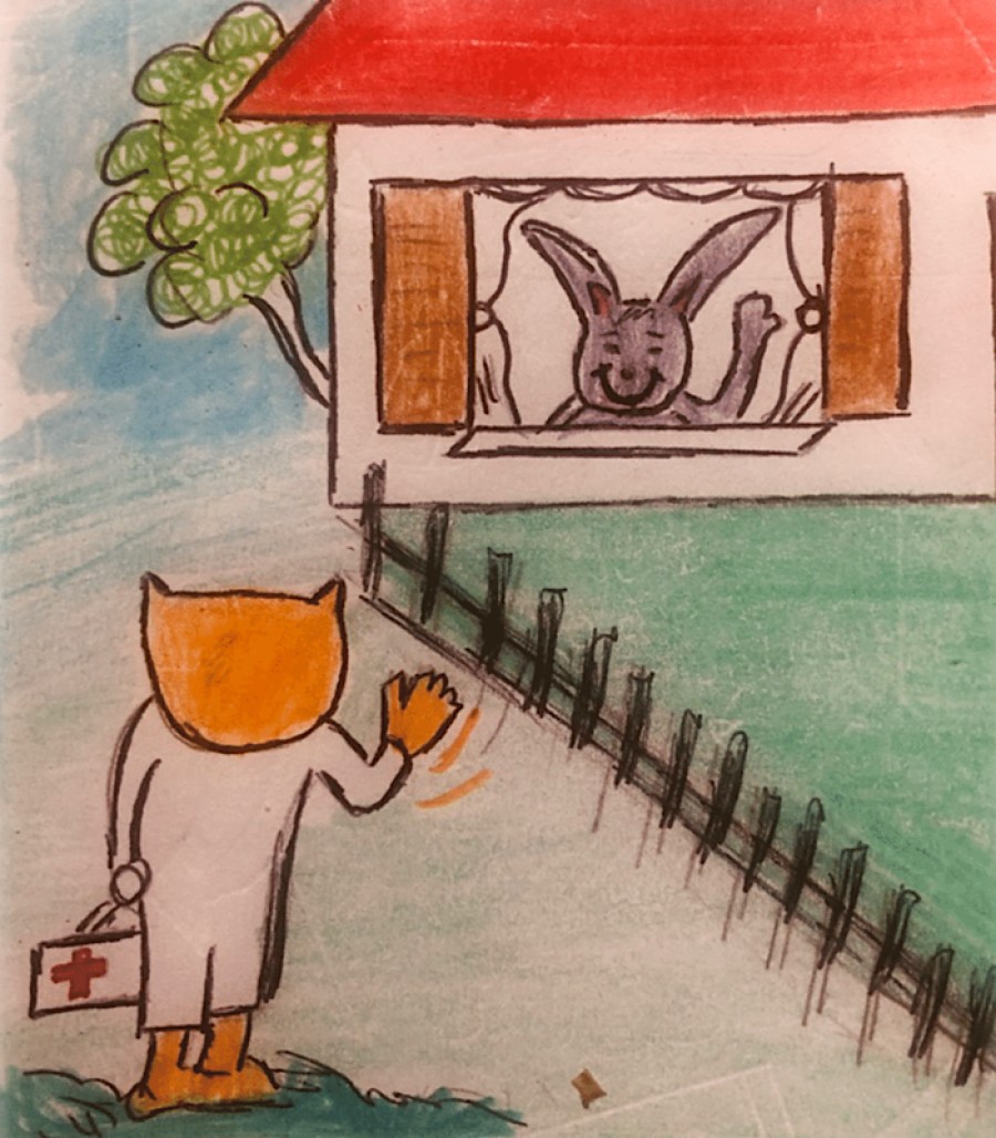  Dr Betty and Jack Wee Rabbit feature in the books. Illustration by George Nixon, nine. 