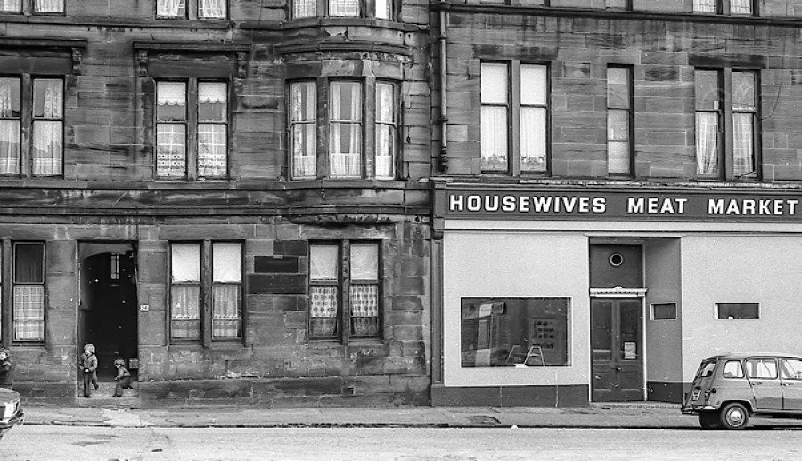  One of the images published on Jos Treen's Twitter feed, showing 'Housewives Meat Market', Partick.