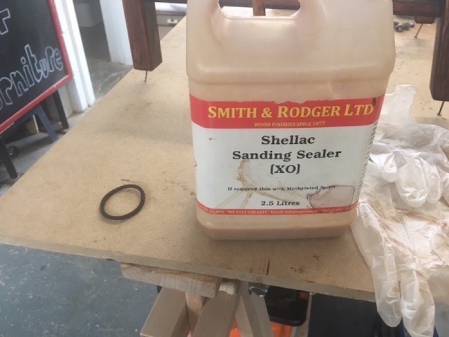  Right stuff: we used a shellac sanding sealer to prep the frame before polishing