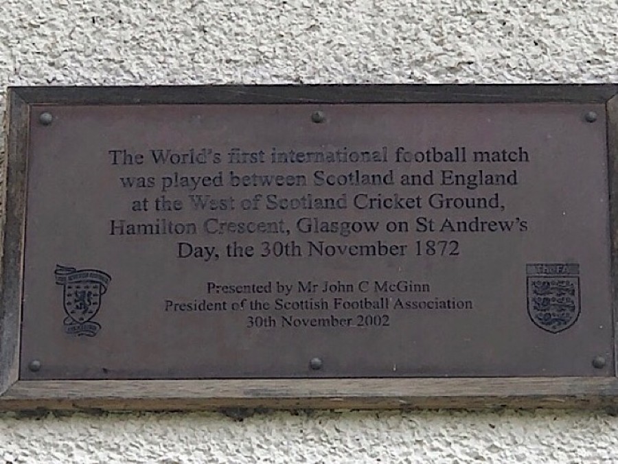 A plaque marks the grounds' sporting history 