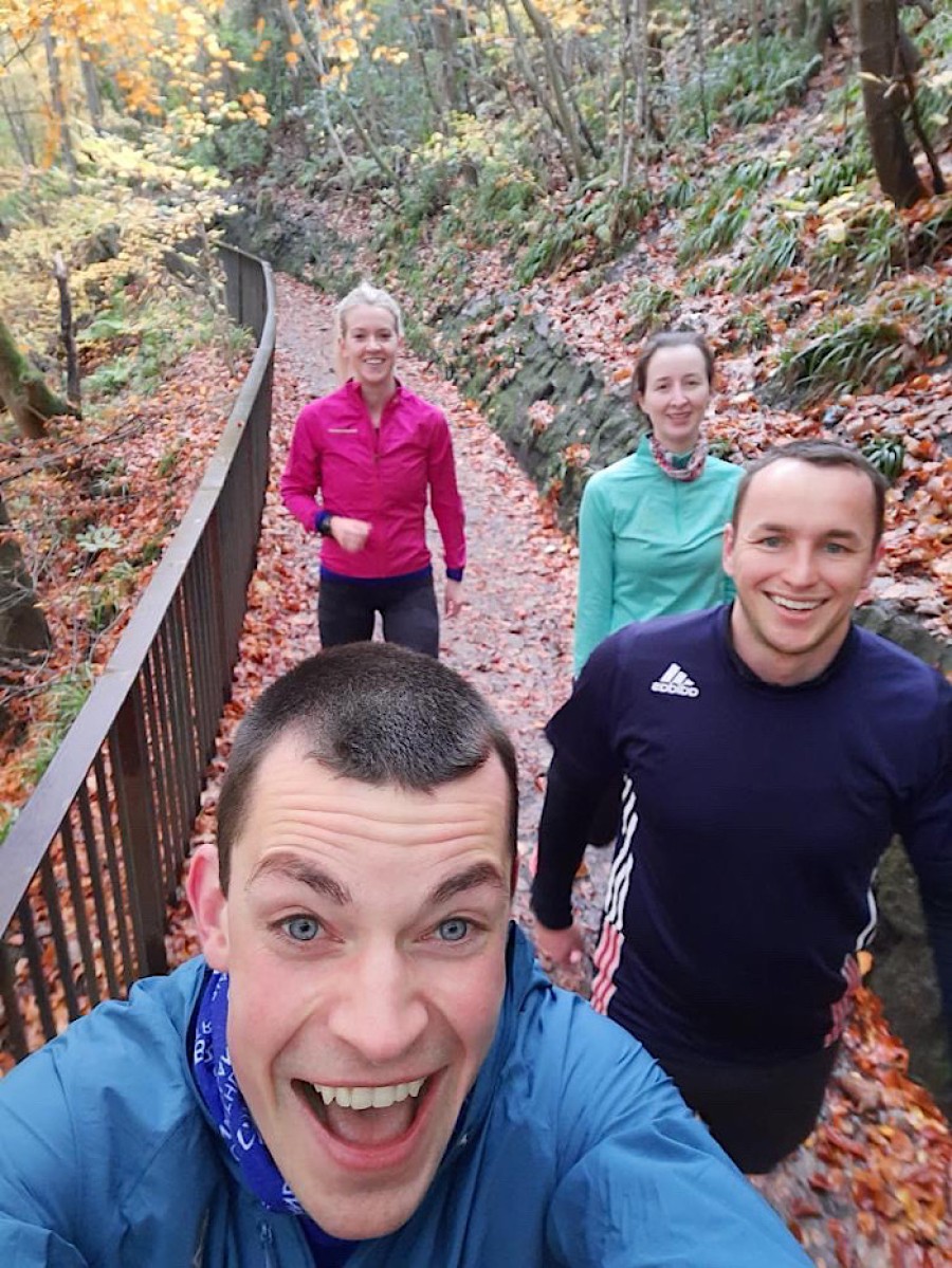 Ryan Stewart and members of the Scottish Dental Runners.