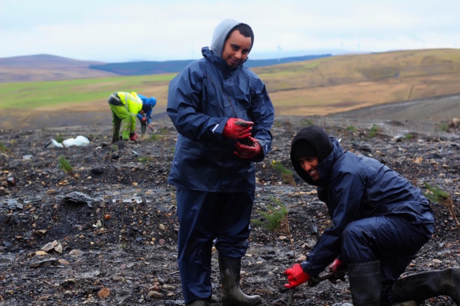  Project: Refugees are helping to plant thousands of aspen trees. Photo credit: Sami Elhaj 