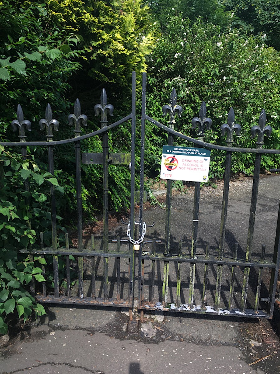  One of the gates that was closed off on Thursday morning,