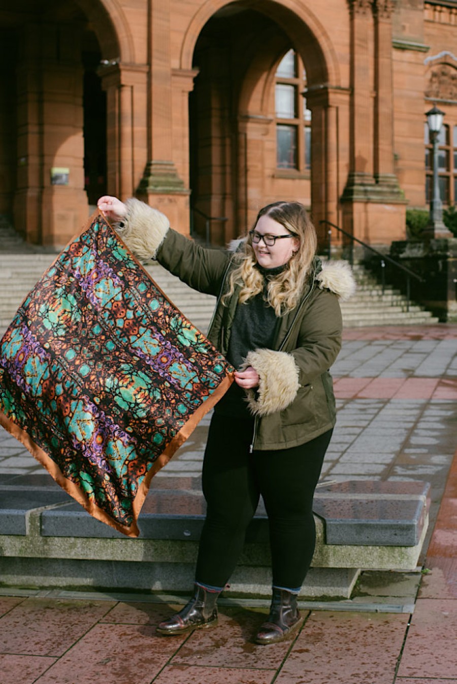 April studied fashion and textiles at university. Photo: Rhiannon Louden