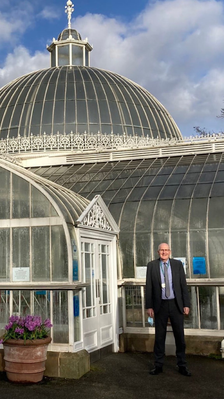 Ewen oversaw the restoration of the Garden's glasshouses, including the famous Kibble Palace. Photo: Friends of Glasgow Botanic Gardens