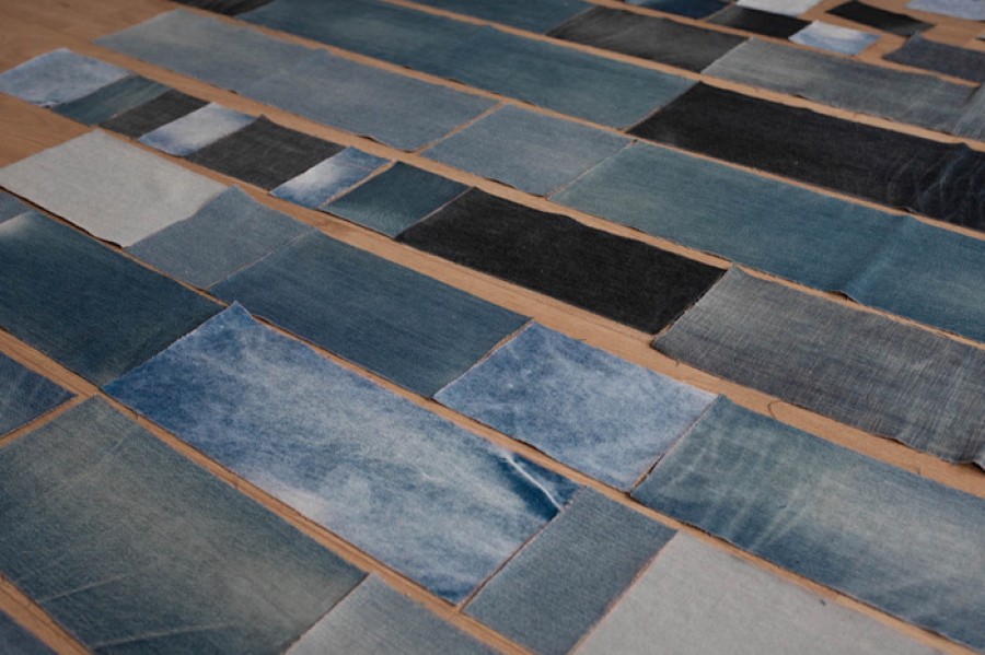 Cut up: old material is stitched together to make new fabric. Photo: Arkdefo
