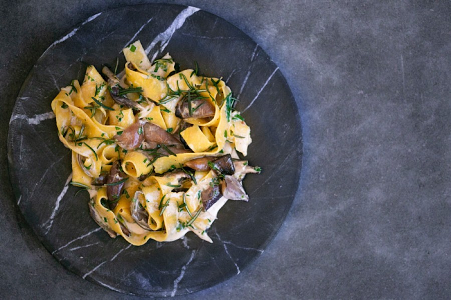  One of the pasta dishes produced thanks to Eusebi's 'pasta lab'