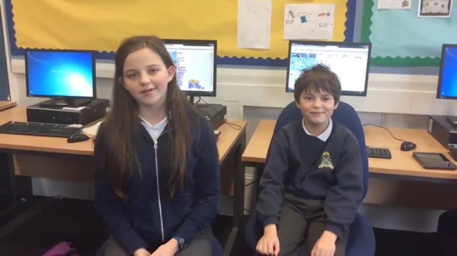  Stars: the pupils put across their pitch for funds in a mini-video 